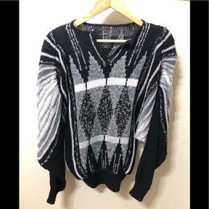 NANNELL Black Hand-made Sweater Shimmery size M